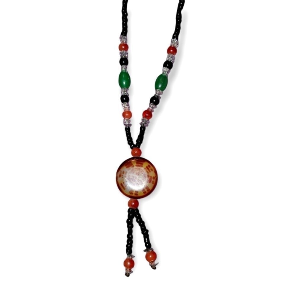 Yin & yang beaded necklace
